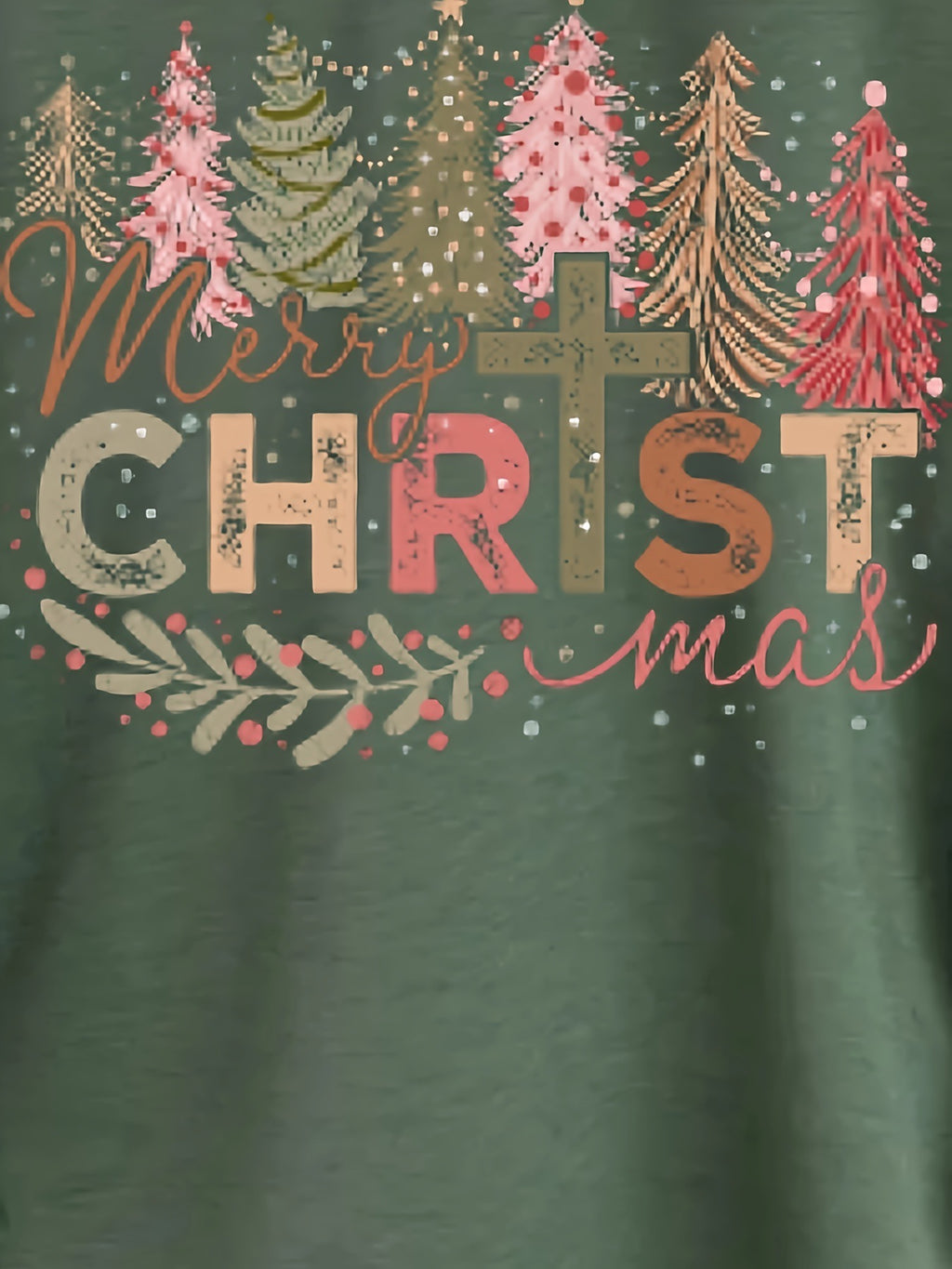 Christmas European American Fashion Floral Print Women's Sweater
